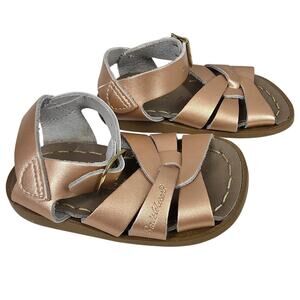 THE ORIGINAL SALT WATER HOOK & LOOP SANDALS – ROSE GOLD – TODDLER SIZE 3